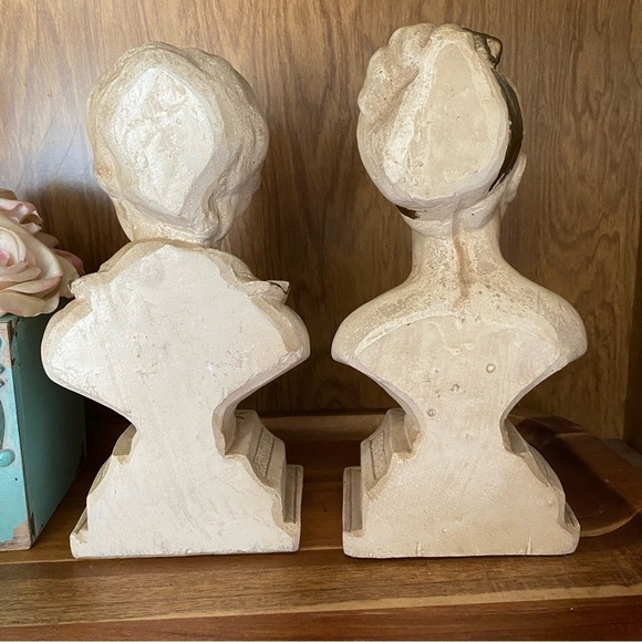 Vintage Chalkware bookends boy OR girl 10 inches tall sold separately - Picture 5 of 5